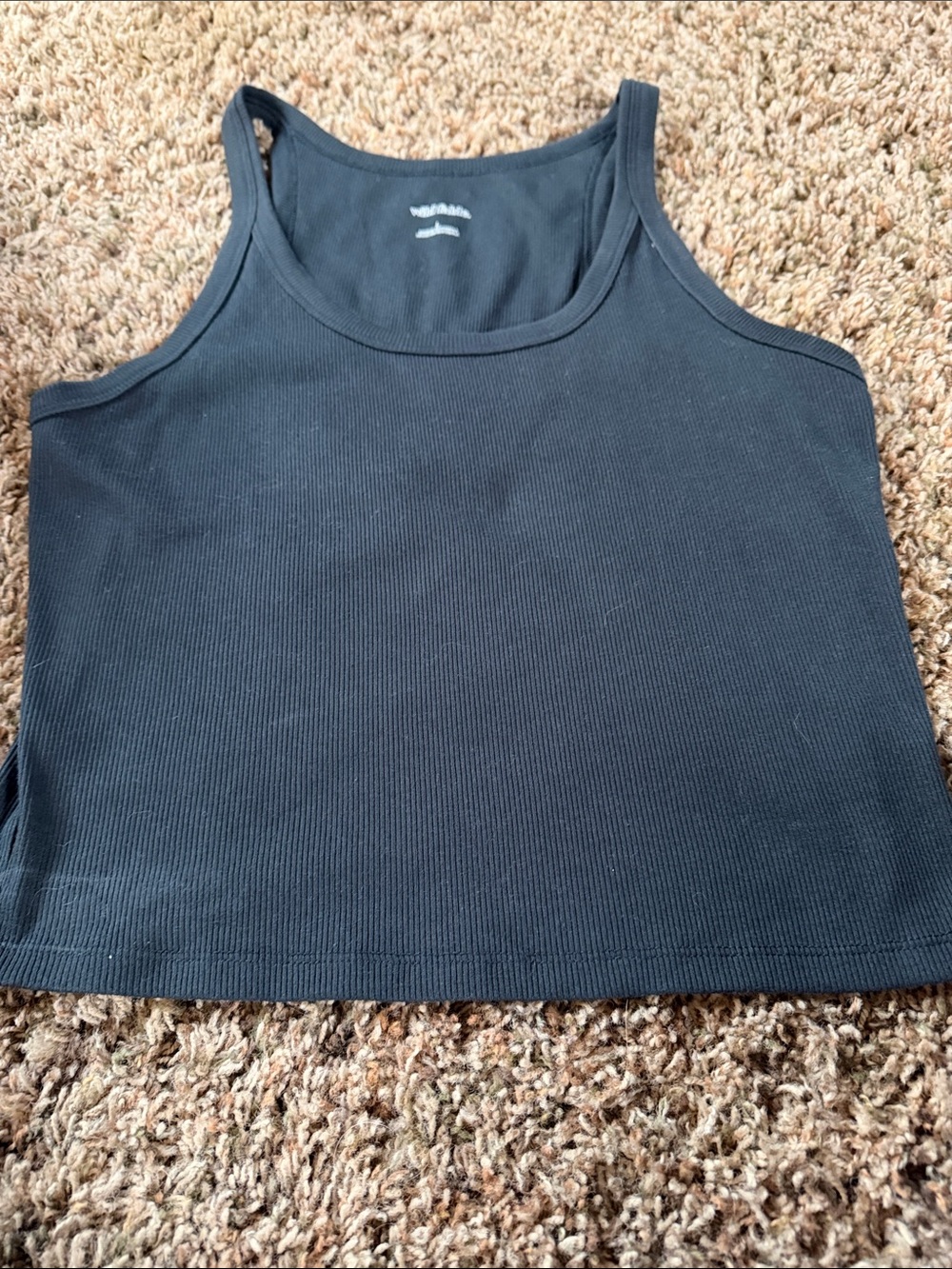 wild fable grey Ribbed Crop Tank